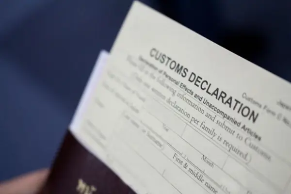 Manual customs declaration